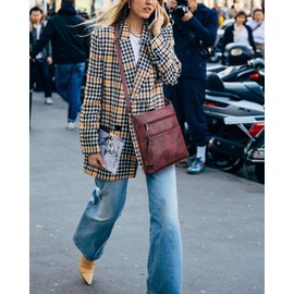 MASINTOR Crossbody Purses for Women, Multi Pocket Casual Crossbody Bag, Adjustable Strap Shoulder Bag with Tassel