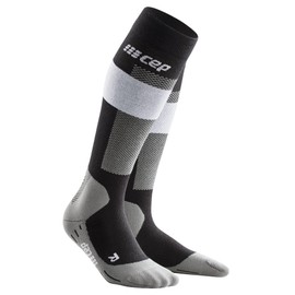 CEP - Men's Merino Ski Socks with Compression | Merino Socks Skiing with Padding | Anti Blisters Ski Socks Merino Wool, SKIING - Grey