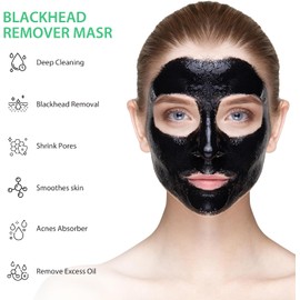 IREV Mascarilla Facial Peel-Off Para Hombres Y Mujeres, Mascarilla Facial De Carbón Para Eliminar Puntos Negros, Limpiador De Poros, Mascarilla Para Eliminar Puntos Negros En La Nariz, Cuidado De La