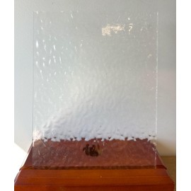 Wissmach Stained Glass Sheet and Mosaic Glass: Clear, English Muffle (4"x6"-1 Sheet) by BiNARi Glass Studio