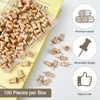 100PCS Wooden Push Pins – Decorative Thumb Tacks for Cork