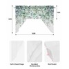 Sage Green Eucalyptus Leaves Swag Valances for Kitchen Window, Spring