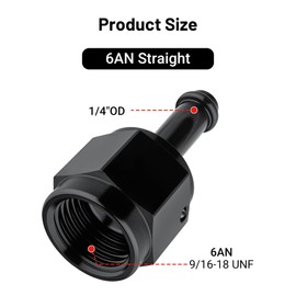 EVIL ENERGY 6AN Female to 1/4" Barb Hose Fitting Straight Swivel