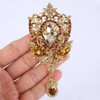 EVER FAITH Women's Rhinestone Crystal Royal Flower Bouquets Brooch Pendant