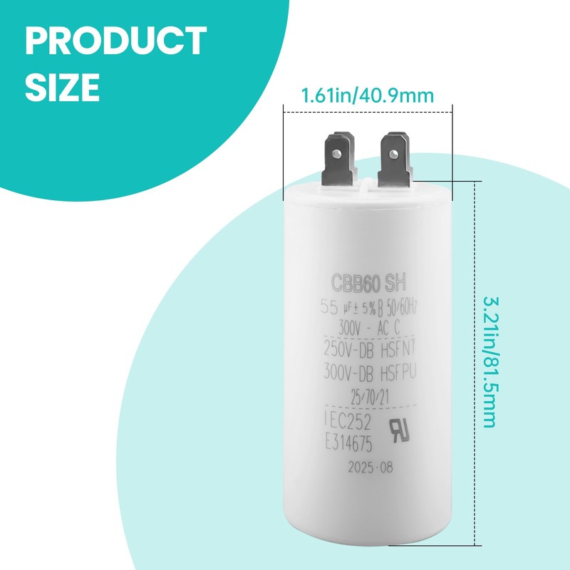 30B532 55uF 55 MFD Garage Door Opener Capacitor - Round