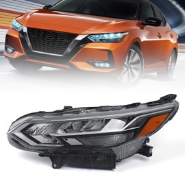 Huray LED Headlight Assembly Fit for Nissan Sentra S/SV 2020 2021 2022 RH Headlamp OE Style Replacement for NI2503277 Right Passenger Side