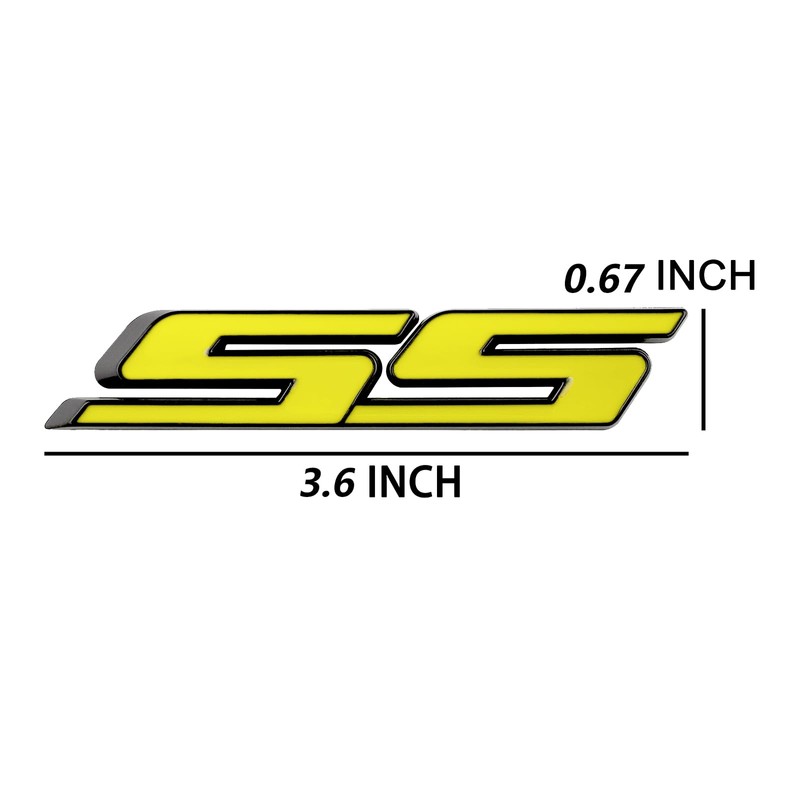 3pcs SS Emblems Car Sticker Universal Fit for All Car