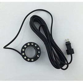CNZ Submersible 12-LED Fountain Ring, No AC Adapter Included, Black (1DNOAC)