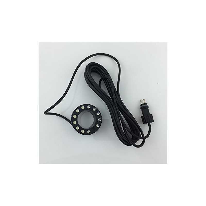 CNZ Submersible 12-LED Fountain Ring, No AC Adapter Included, Black