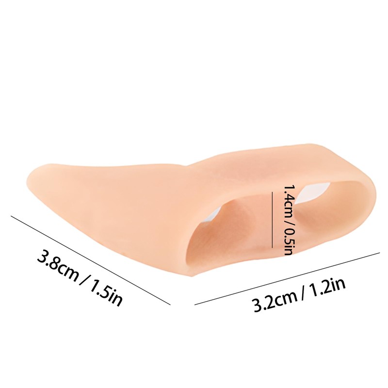 ZYFC 4 Pack Gel Pinky Toe Separators, Double Hole Toe