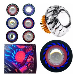 Faro Ojo Angel Y Demonio Lupa Led Moto Auto Tipo Turbina