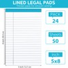 Colarr 24 Pack Legal Pads 5 x 8 Inches Lined