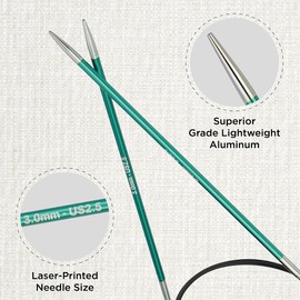 KnitPro Zing Fixed Circular Needles 16" (40cm) | Size 3.00mm