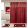 BH Home & Linen 18 Piece Shower curtain set with