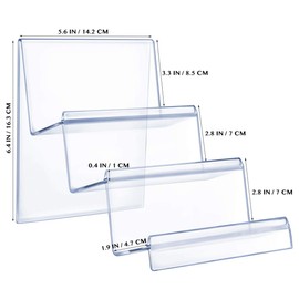 STOBAZA Acrylic Wallet Display Stand Holder 3 Tier Acrylic Jewelry Display Riser Shelf for Handbag Purse Display Retail Store Holder Shelf Cosmetic Display Racks, Transparent