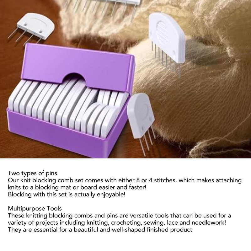 20Pcs Knit Blockers Pins Kit 4pin and 8pin Knit Blocking