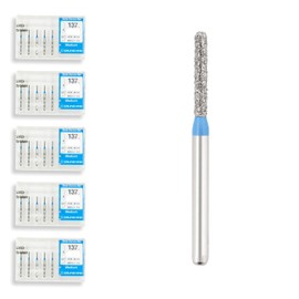 Cylindrical, Hemispherical End 2 mm Dia. Medium Grit Diamond Dental Bur 25 Pcs. 137.20M1