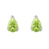 Ivy Gems 9ct White Gold Peridot Tear Drop Small Stud
