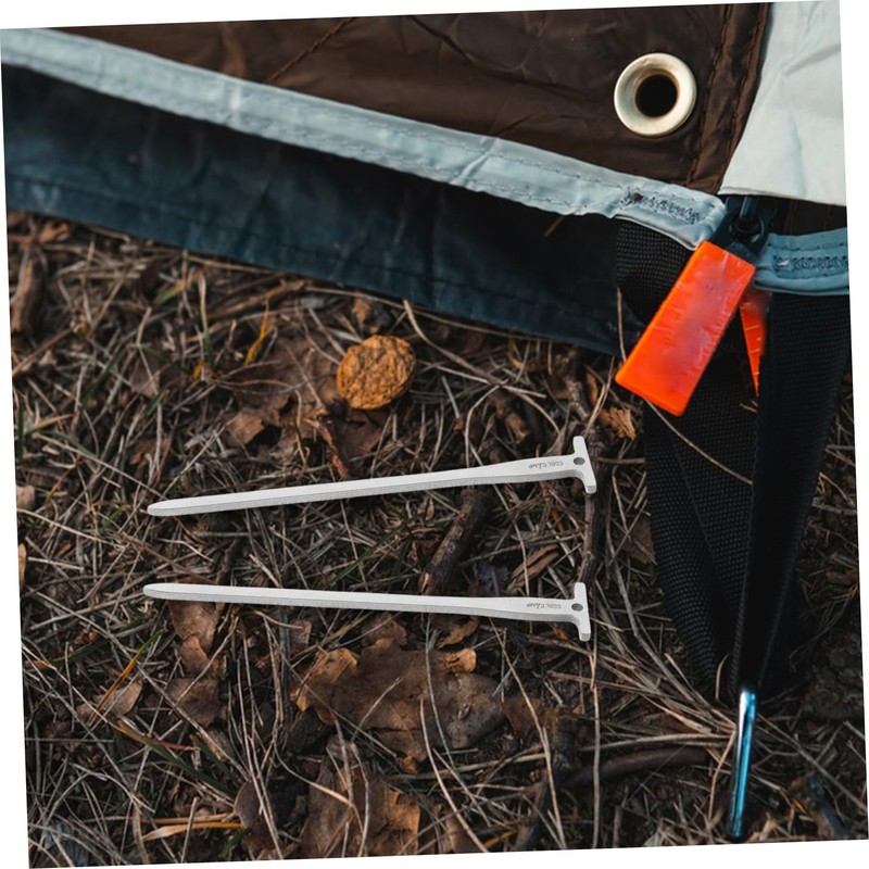 BIUDECO 4 Pack Heavy Duty Tent Stakes Stainless Steel Ground