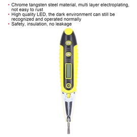 LED Multifunctional Digital Electric Tester Pen,Voltage Tester Voltage Detector Digital AC/DC Voltage Tester Detector Tool 12‑220V Non Contact Circuit Voltage Detector for Household