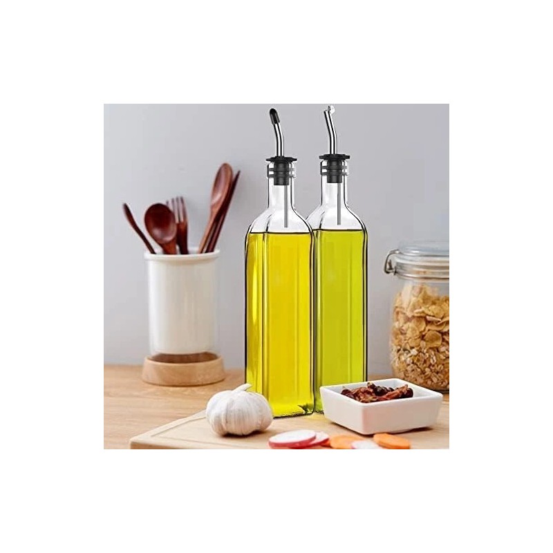 Leaflai Olive Oil Dispenser Bottle, 2 Pcs 4 Labels,1 Brush