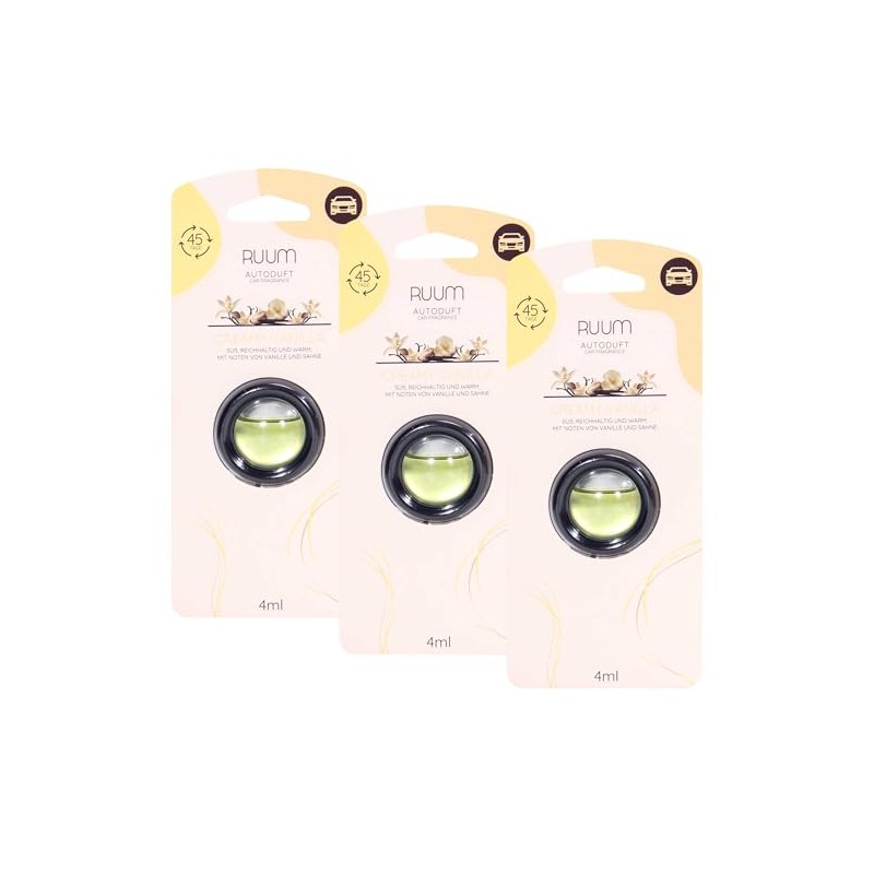 RUUM Car Air Freshener Clips Creamy Vanilla (Pack of 3)