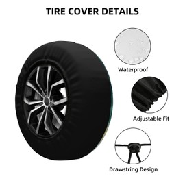 Spare Tire Cover Mountain Landscape with Green Trees Wheel Covers Weatherproof Universal Wheel Protectors for Rv SUV Camper Travel Trailer 17 Inch