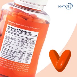 Curcuma + Omega 3 Curcumina 95% Frasco 140 Softgels Natgel Sin Sabor