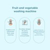 Fruit Vegetable Washing Machine IPX7 Waterproof Portable Vegetable Cleaner Device