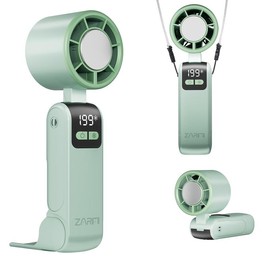 Labor Day Sale-Portable Handheld Fan Turbo for Travel, Mini Personal Rechargeable Fans, Extreme Ice Cooling Plate,Led Display, 1-100 Speed,Up to 20h Use,Foldable Lash Fan,Perfect Gifts for Women,Child:_Green-iciness