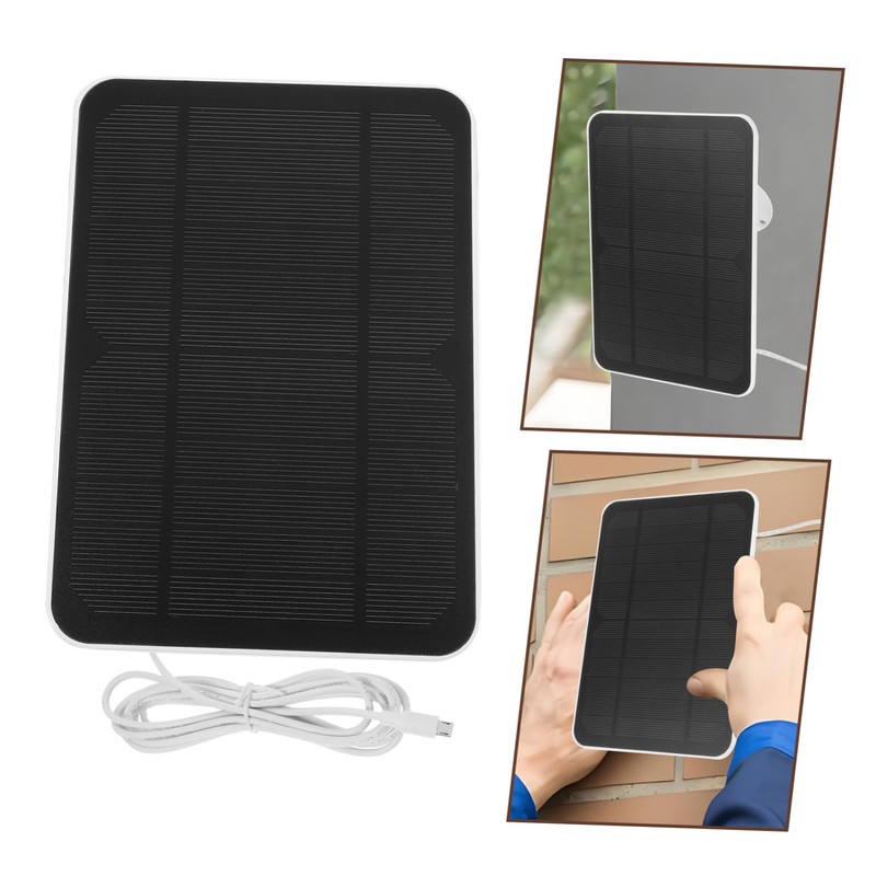 Operitacx Solar Doorbell Security Camera Solar Panel Charger USB for