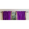 Indian Selections Lined-Purple Rod Pocket Sheer Sari Curtain/Drape/Panel - 80W