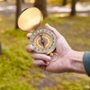 2 Pcs Pocket Compass for Navigation Compass, Waterproof Metal Luminous