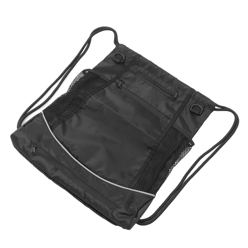 Basketball Backpack Black Large Capacity Drawstring Bag Outdoor Sports Camping