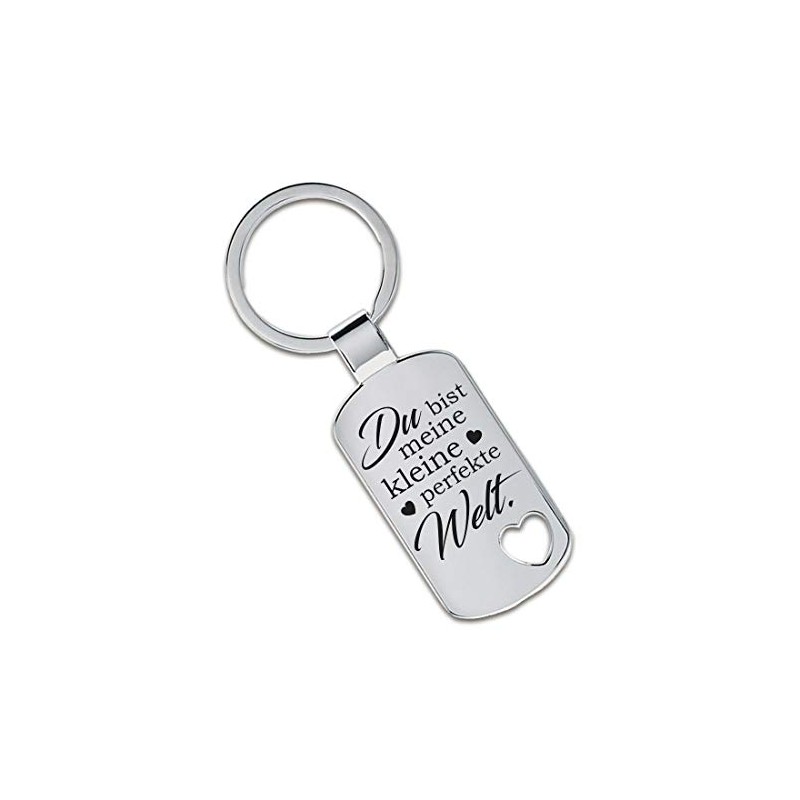 Lieblingsmensch Keyring Model: Du bist meine kleine perfekte Welt., Cut