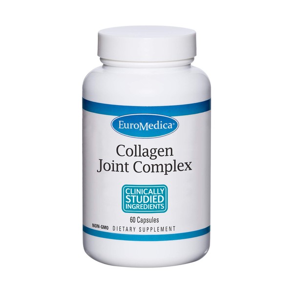 EuroMedica Collagen Joint Complex - 60 Capsules - Type II Collagen, Glucosamine, Chondroitin, Hyaluronic Acid Complex, Boswellia - Advanced Joint Support - Non-GMO - 20 Servings