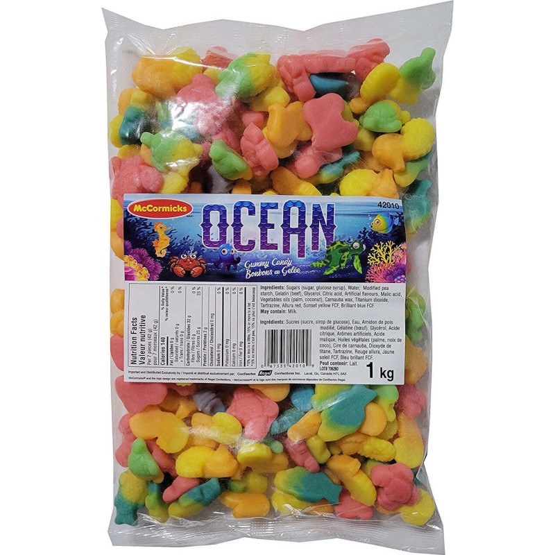 McCormicks Ocean Gummies, Bulk Candy, 1kg/35.3 oz., Bag, {Imported from
