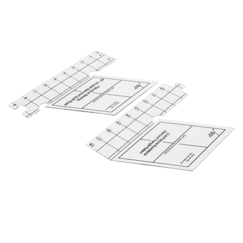 18inch Double Strip Quilting Ruler 60 Degree Diamond Quilt Ruler