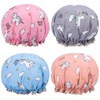 Gorros de ducha de unicornio para cabello largo y grueso,