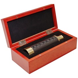 Levenhuk Spyglass SG2 Antique Spotting Scope with Wooden Case, Providing Sharp, Bright Images of Distant Objects