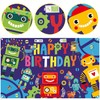Robot Birthday Party Backdrop Happy Birthday Photography Backdrop 5.9x3.6ft Robot