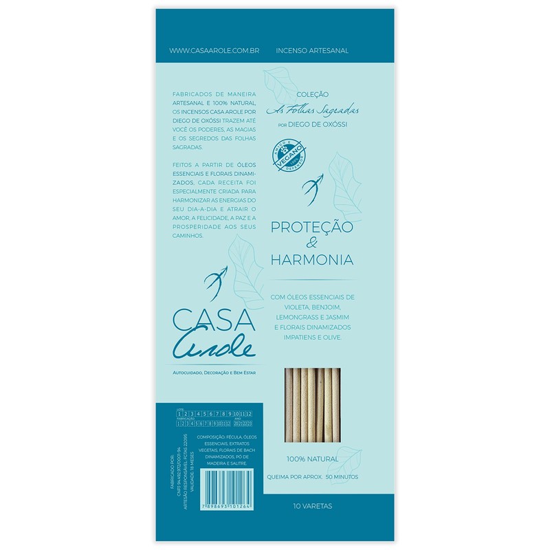 Casa Arole Aromatherapy Premium Incenses: Protection and Harmony | Sacred