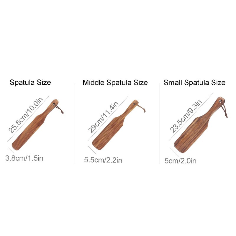 Wood Spatula,3Pcs/Set Wooden Spurtles Set Slotted Spatula Kitchen Utensil for