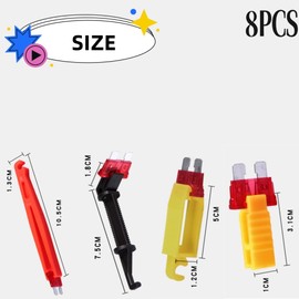 Fuse Puller Pliers Mini Fuse Extractor Pullers, Fuse Puller Extraction Tool Car Automobile Fuse Clip Tool Fuse Removal Tool,Car Fuse Puller Car Extractor Car Fuse Puller Extraction Tool for Car（8pcs）