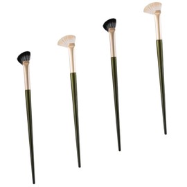 WOONEKY 4pcs Angled Nose Contour Brush Ergonomic Cosmetic Brushes for Highlighting Blending Professional Makeup Tools for Application for Women and Girls