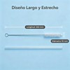 10pcs Limpia popotes,Cepillo para Lavar,popotes de Acero Inoxidable,Cepillo de Nylon