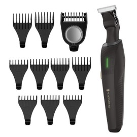 Remington Ultimate Precision Multigroomer Powered Clipper, 11 Piece Set, Black Hair Groomer Kit