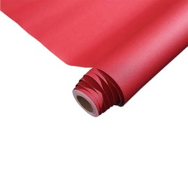 Taamall Self Adhesive Solid Color Matte Textured Vinyl Paper Peel Stick Waterproof Shelf Drawer Liner Cabinet Sticker 15.8inch by 98inch (red)