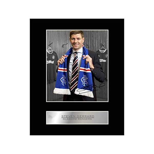 Steven Gerrard Signed Mounted Photo Display Glasgow Rangers FC Autographed