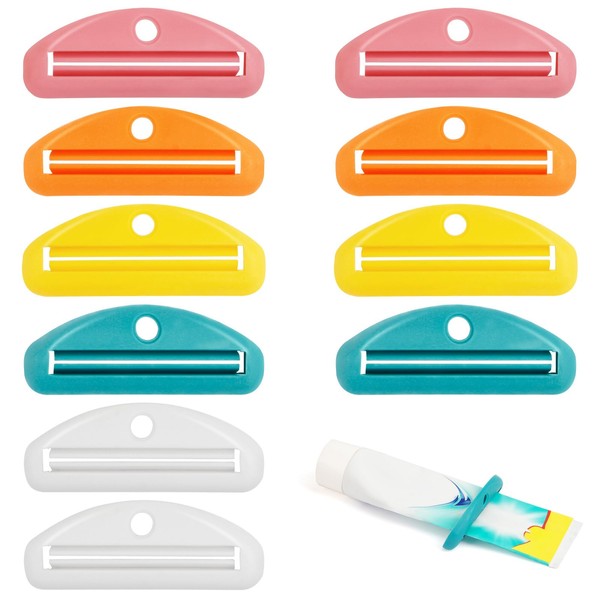 Pack of 10 tube squeezers, toothpaste tubes, squeeze dispenser, toothpaste